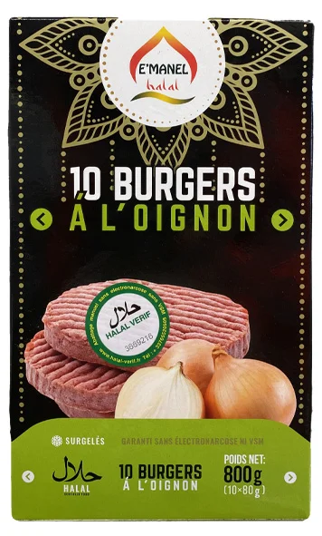 Steak Emana Oignon10x80g 15crt/pl