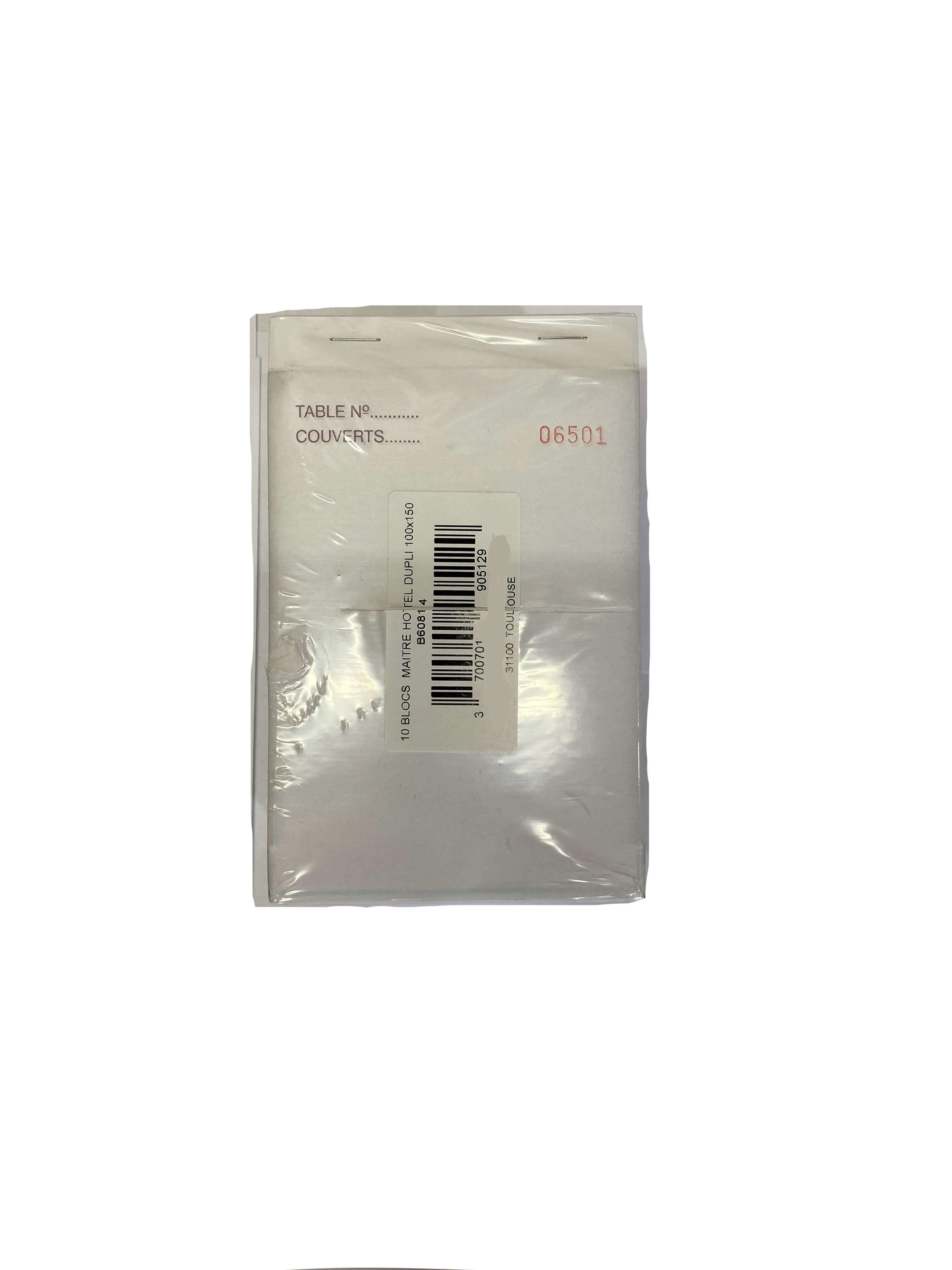 Bloc note maétre d'hôtel x10