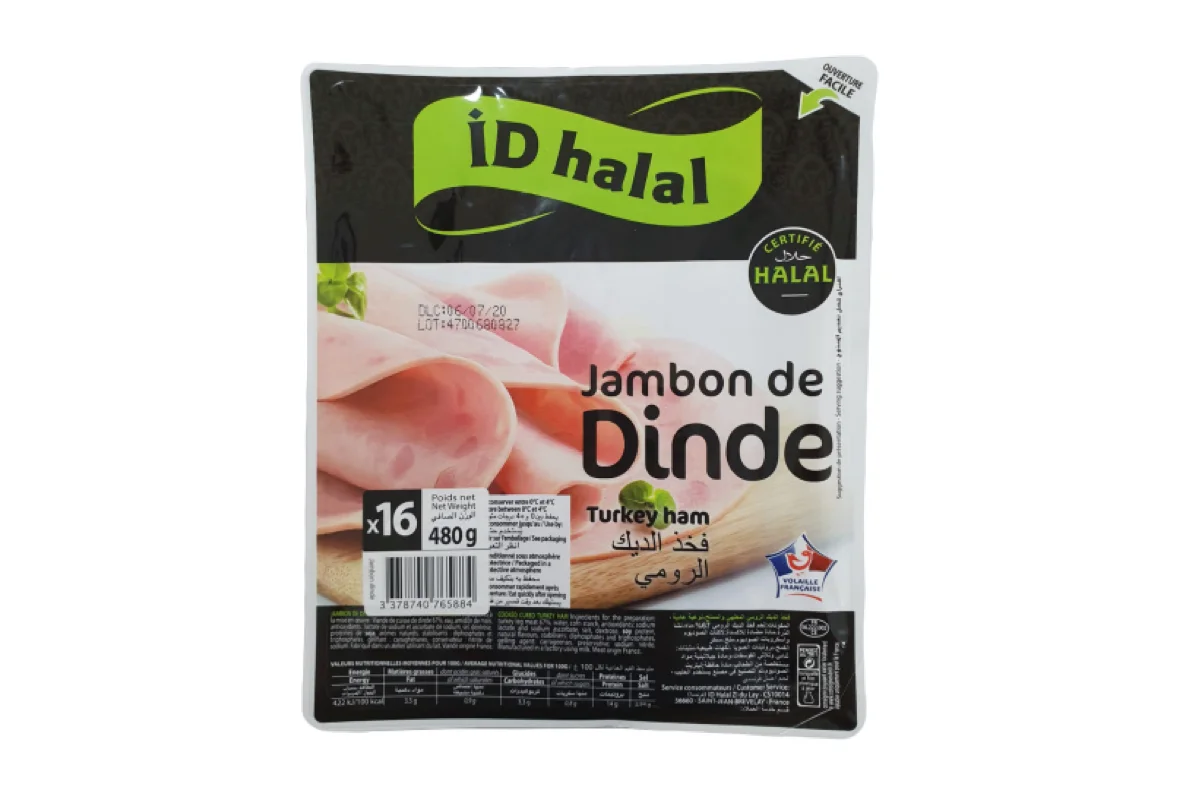 Jambon de Dinde (16T) 480g ID Halal