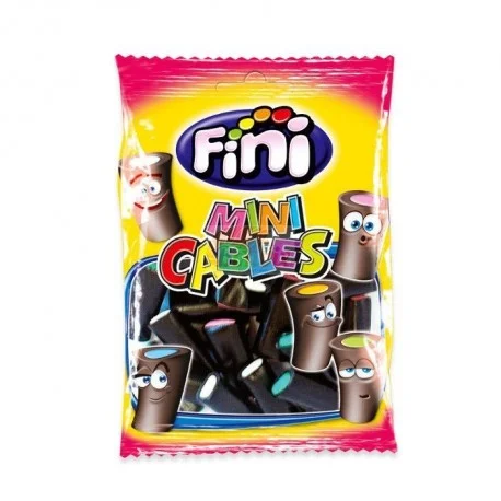 Fini Carton Licorice Mini Cables Sac 12x100g