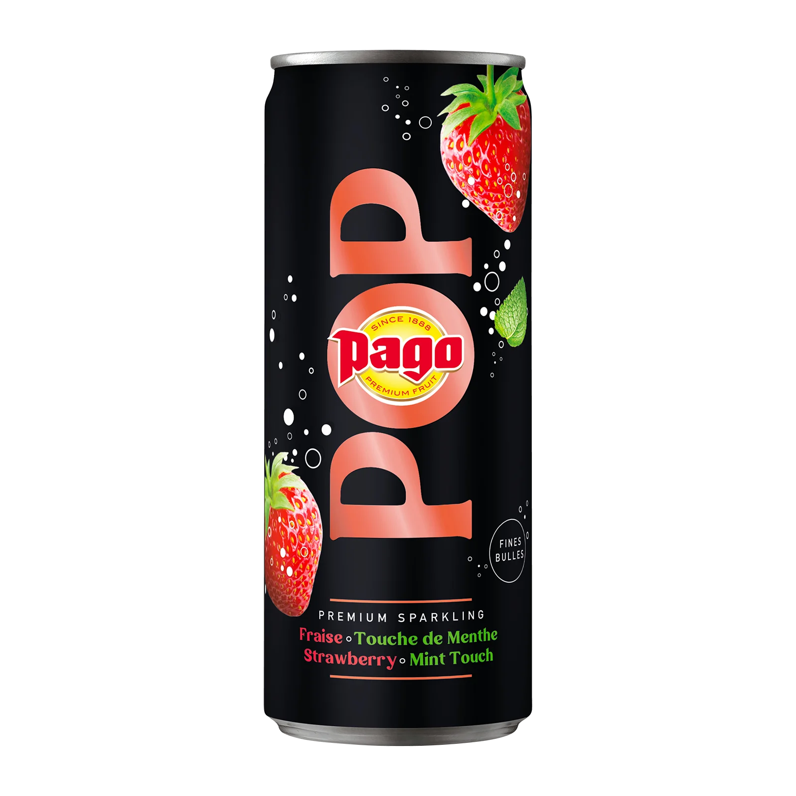 PAGO POP FRAISE MENTHE CAN 25CL*12 PL216