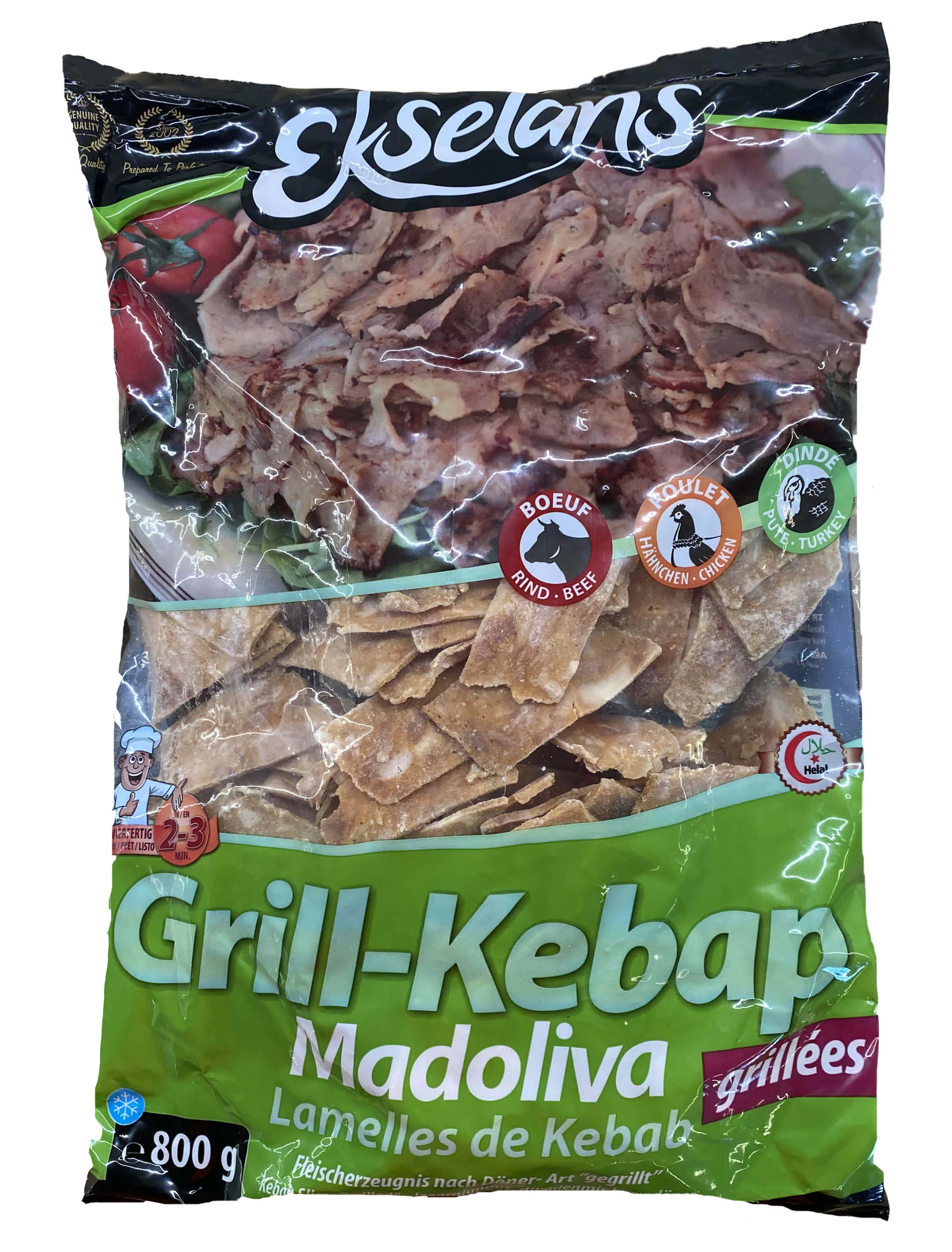 Kebab Ekselans Vert| boeuf/p 800g c5/pl