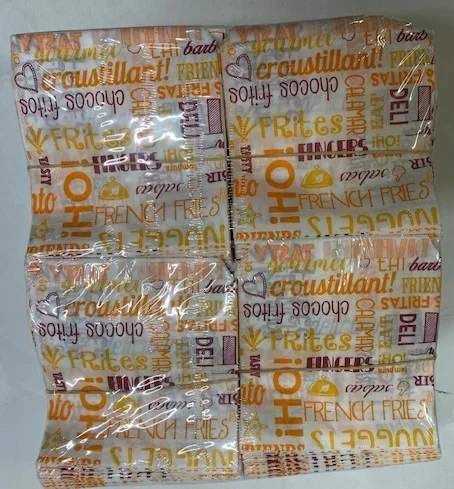 Pochette Frite Couleur x1000 12X12 c8