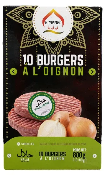 Steak Emana Oignon10x80g 15crt/pl