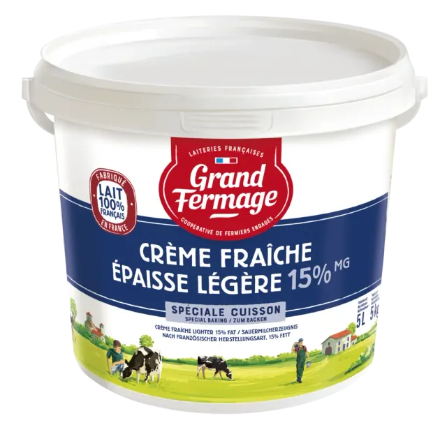 Crème Épaisse 15% – 5L (Bleu)