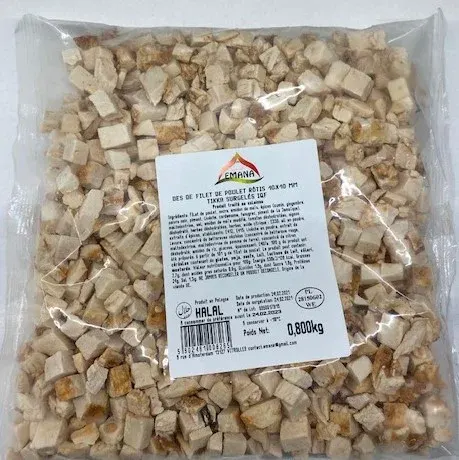 Dés de Poulet Tikka 800g EMANA c12/pl PE672