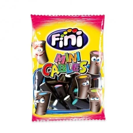 Fini Carton Licorice Mini Cables Sac 12x100g