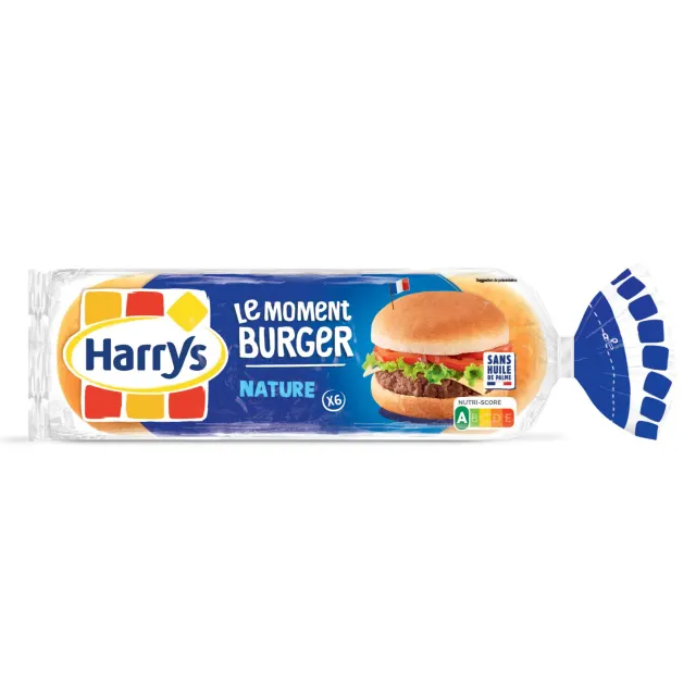 Pain Burger Gourmet Semoule x6 - Harry's (c5)