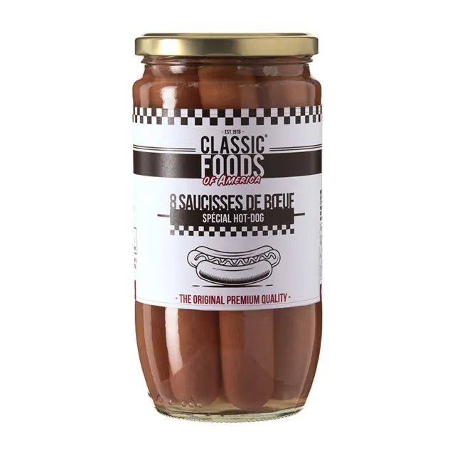 Saucisses bœuf Hot Dog x8 - 815g | Classic Food