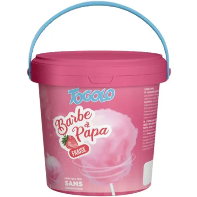 Seau de Barbe a papa fraise 50g
