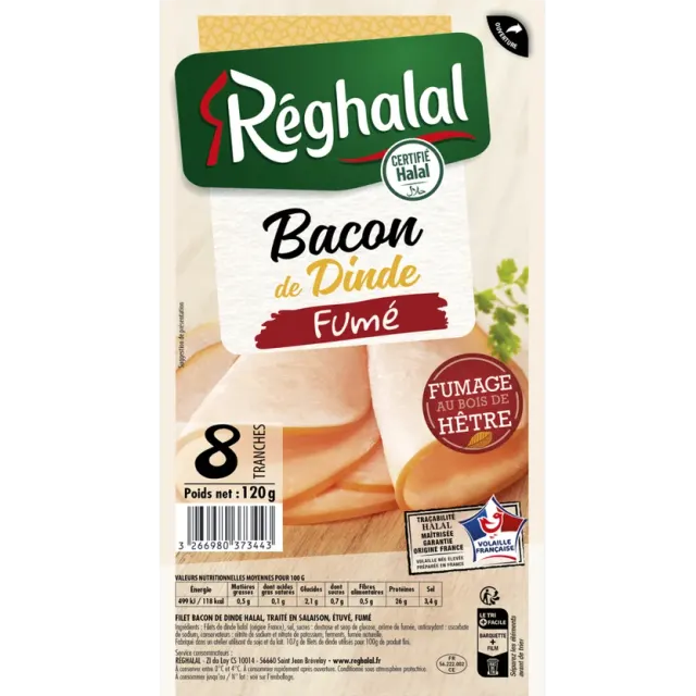 ID halal – Bacon de dinde halal 20 tranches – 300 g
