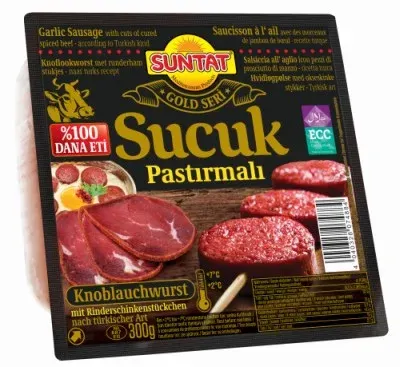 SUNTAT Gold Saucis à l'ail av.Morceaux Pastirma 8x300g