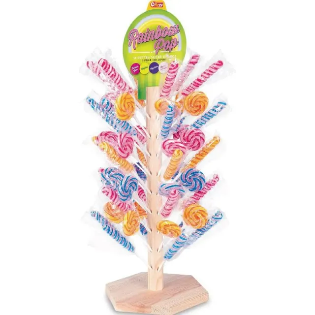 Sucettes Rainbow Pop + 2 Arbres en Bois x100