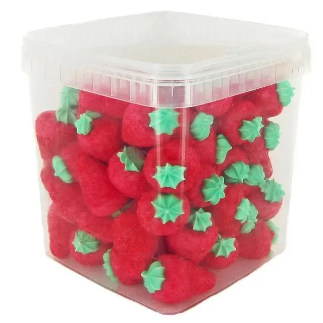 Fraise décorée rouge 20g tubo de 50pcs