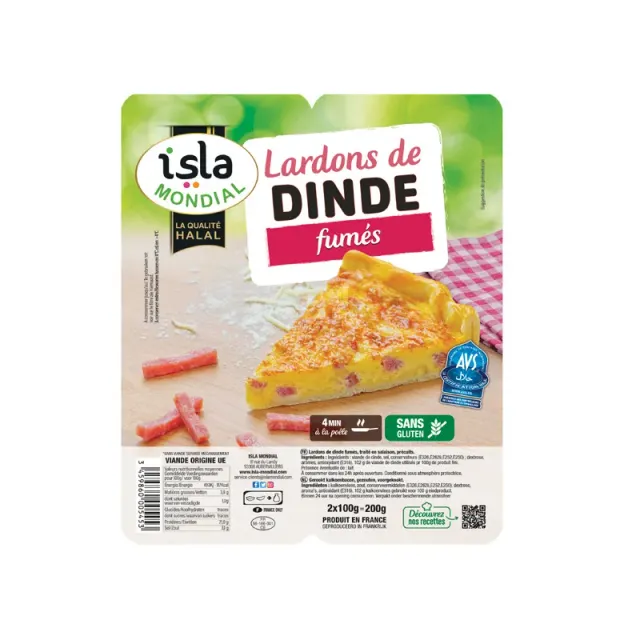 Lardon de dinde fume 200g (2*100g) AVS
