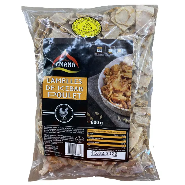 Kebab lamelle EMANA 800g c10 8crt/pl PE720