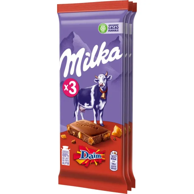 Milka tablette daim 3x 100g