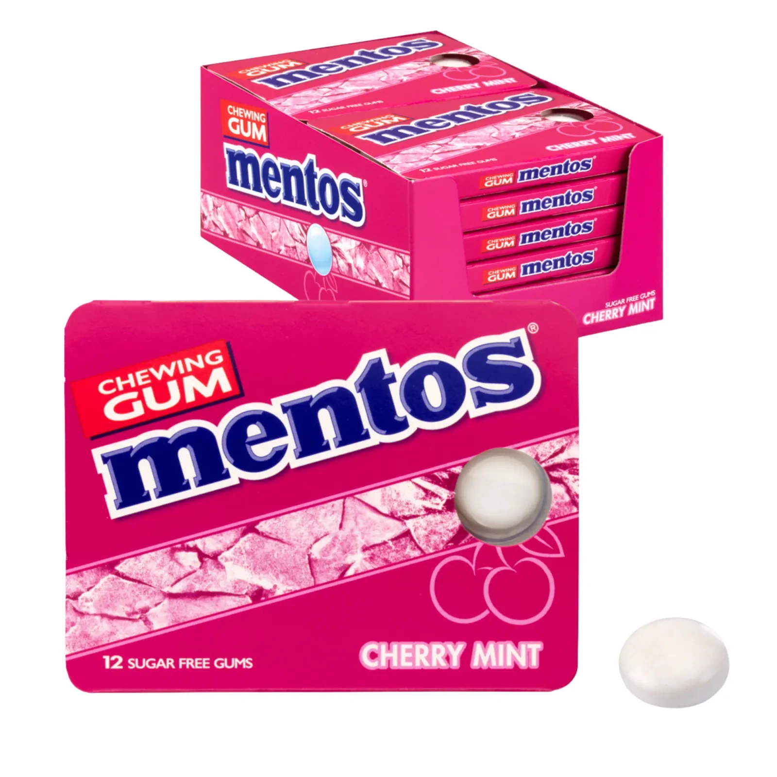 Mentos Gum Blister CHERRY 8x12